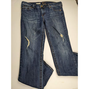Kut From the Kloth Jeans Women's Size 14 Dark Wash Straight Leg Distressed